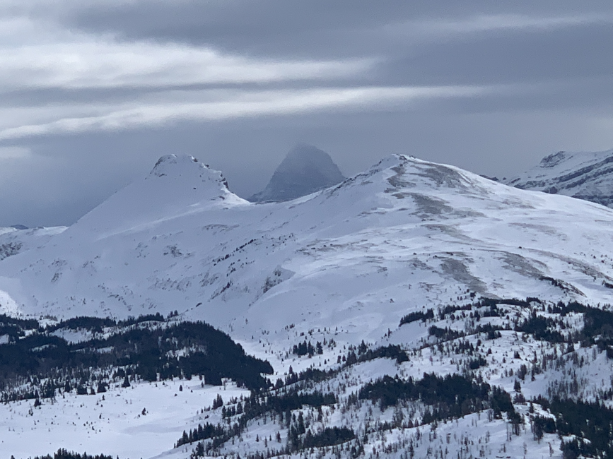 Snowshoeing views - Mt Assiniboine