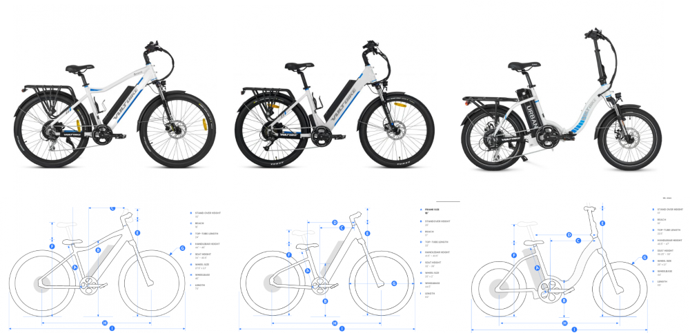 ebike size comparison chart