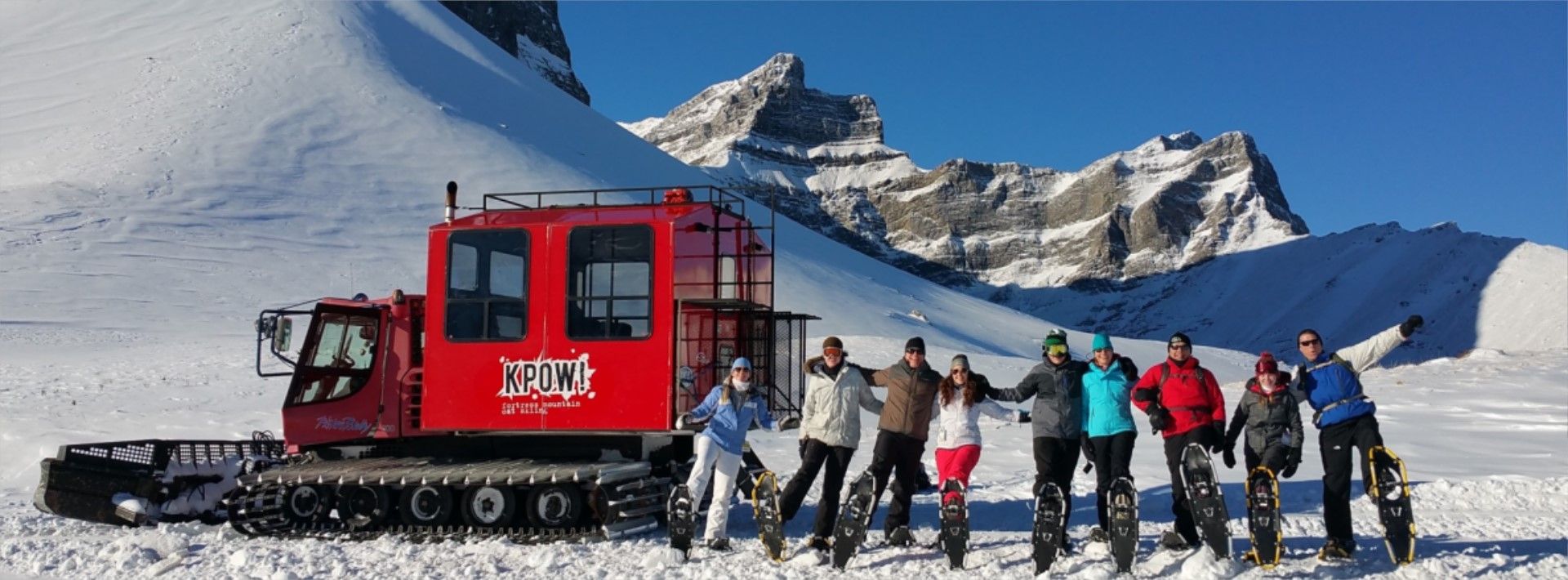 Snowcat Assisted Snowshoeing in Kananaskis, Canadian Rockies