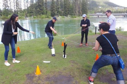 Outdoor Teambuilding Activity in Banff, Canadian Rockies