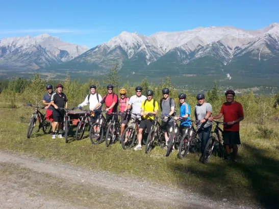 Group eBike teambuilding activity, Banff and Canmore Canadian Rockies