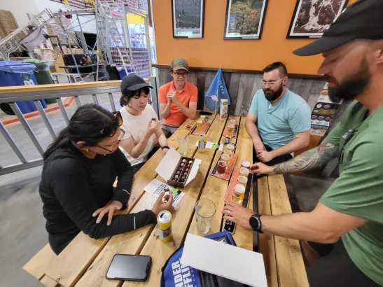 Craft beer tasting teambuilding game in Banff and Canmore, Canadian Rockies