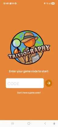 Welcome screen Triviography teambuilding activity, Banff and Canmore Canadian Rockies