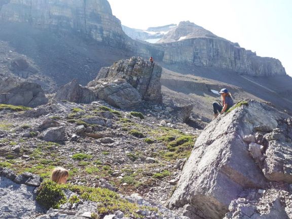 Giant Boulders scattered along a mountain pass