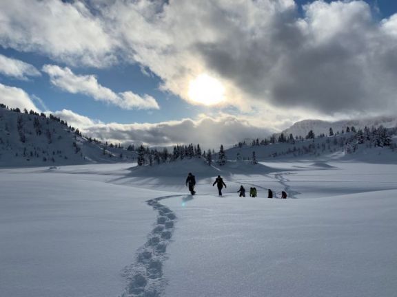 Snowshoe trekking