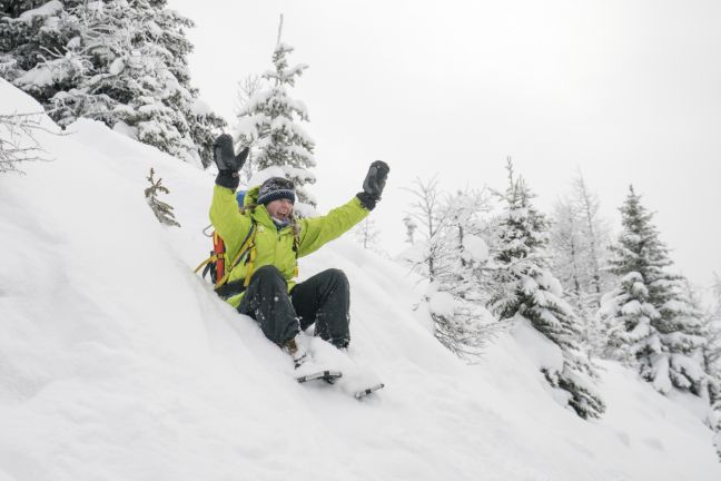 Family fun Banff Snowshoeing at Sunshine Meadows