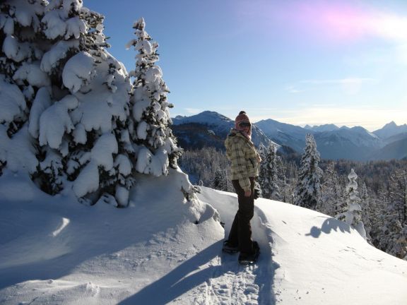 Snowshoeing on Top of the World